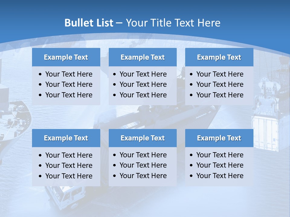 Ocean Moored Stacking PowerPoint Template
