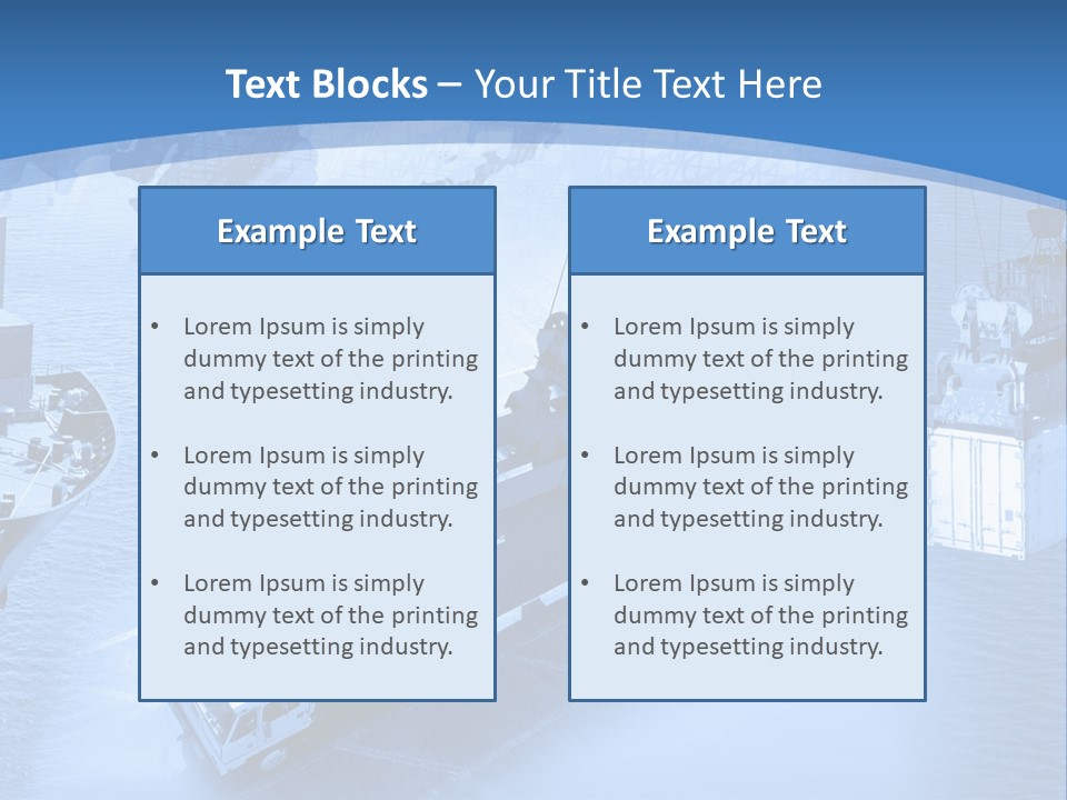 Ocean Moored Stacking PowerPoint Template
