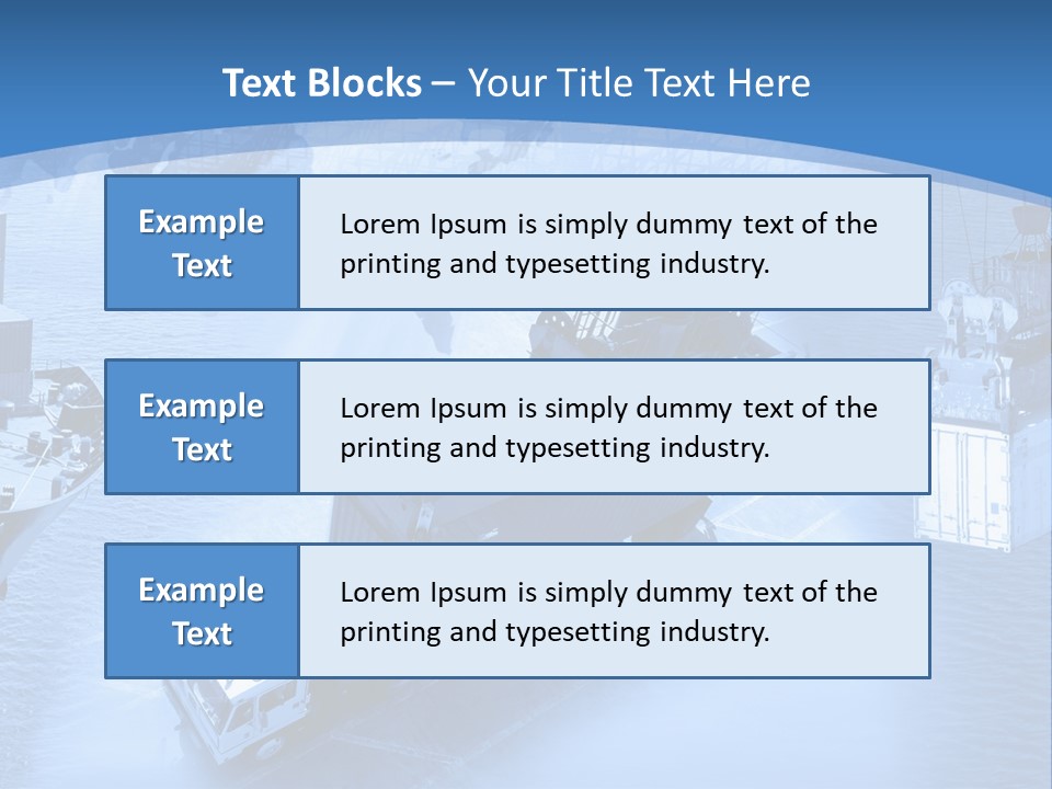 Ocean Moored Stacking PowerPoint Template