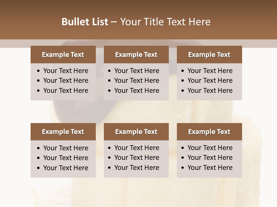 White Indulgence Food PowerPoint Template