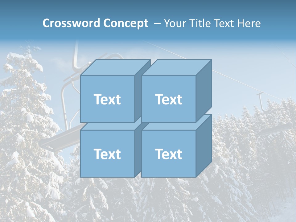 A Ski Lift With Trees In The Background PowerPoint Template