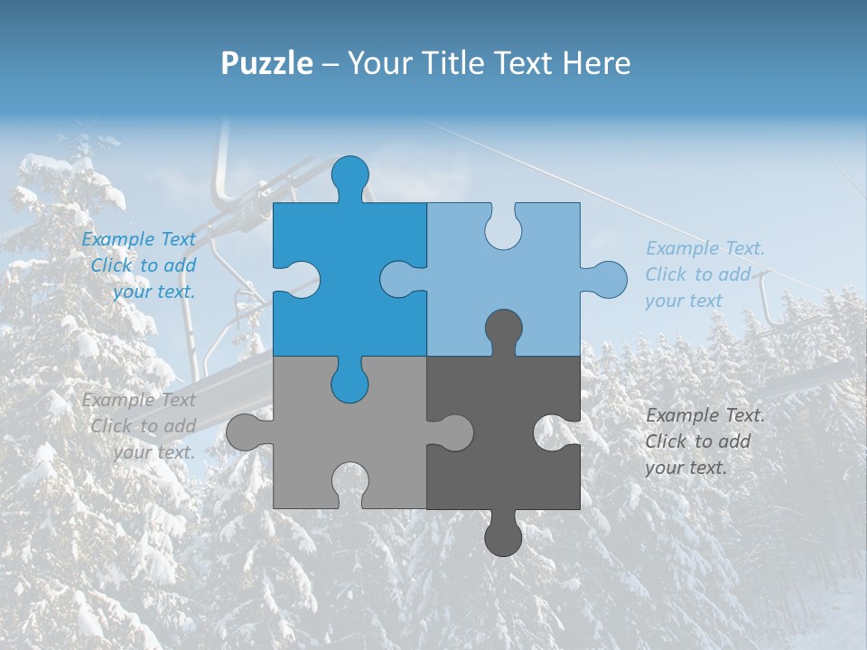 A Ski Lift With Trees In The Background PowerPoint Template