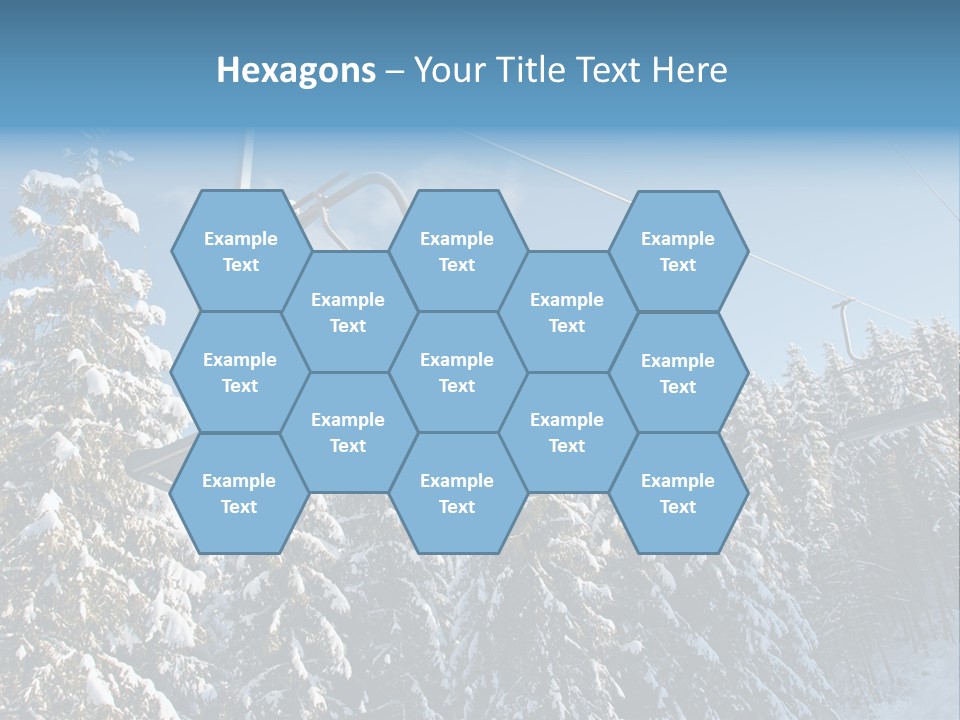 A Ski Lift With Trees In The Background PowerPoint Template