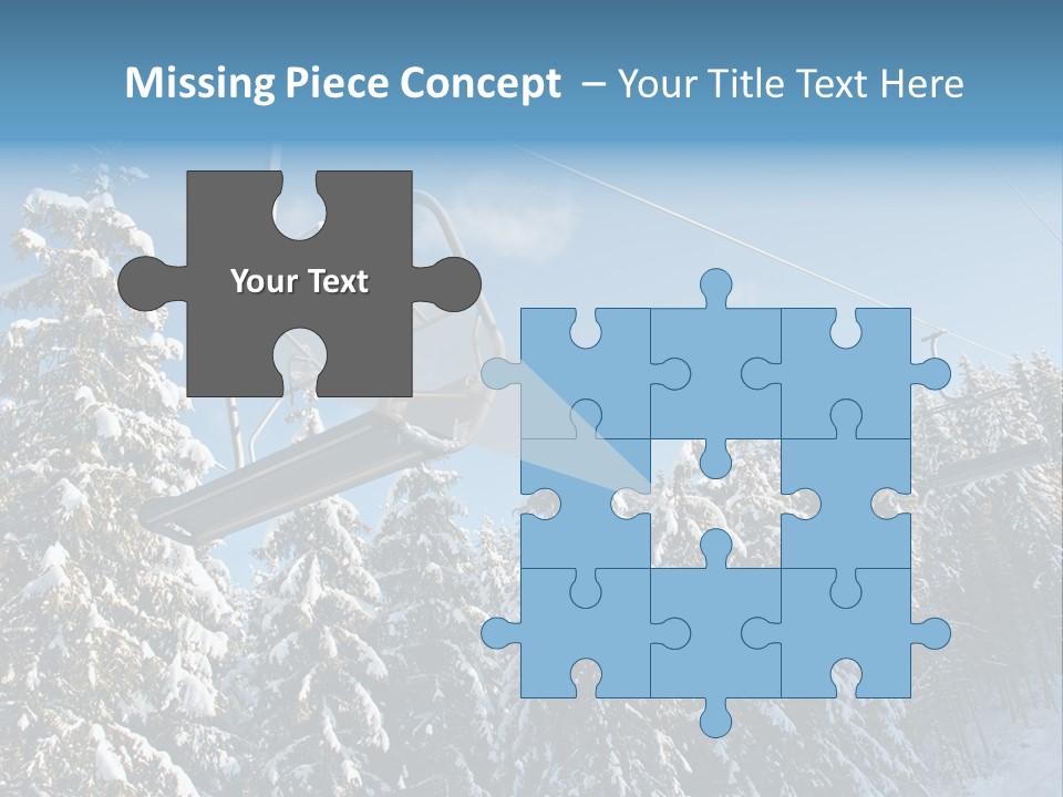 A Ski Lift With Trees In The Background PowerPoint Template