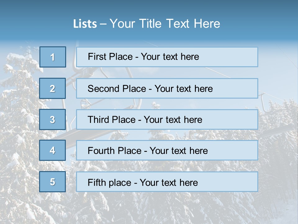 A Ski Lift With Trees In The Background PowerPoint Template