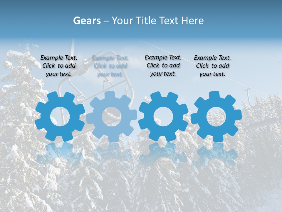 A Ski Lift With Trees In The Background PowerPoint Template