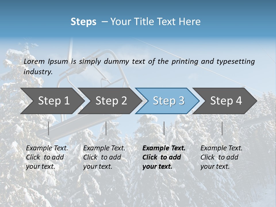 A Ski Lift With Trees In The Background PowerPoint Template
