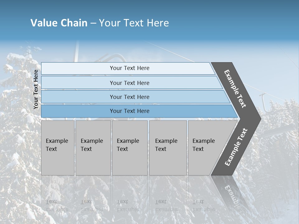 A Ski Lift With Trees In The Background PowerPoint Template