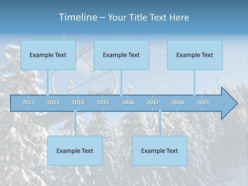 A Ski Lift With Trees In The Background PowerPoint Template