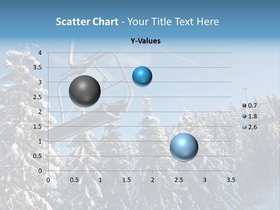 A Ski Lift With Trees In The Background PowerPoint Template