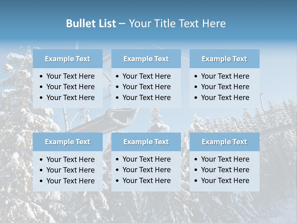 A Ski Lift With Trees In The Background PowerPoint Template