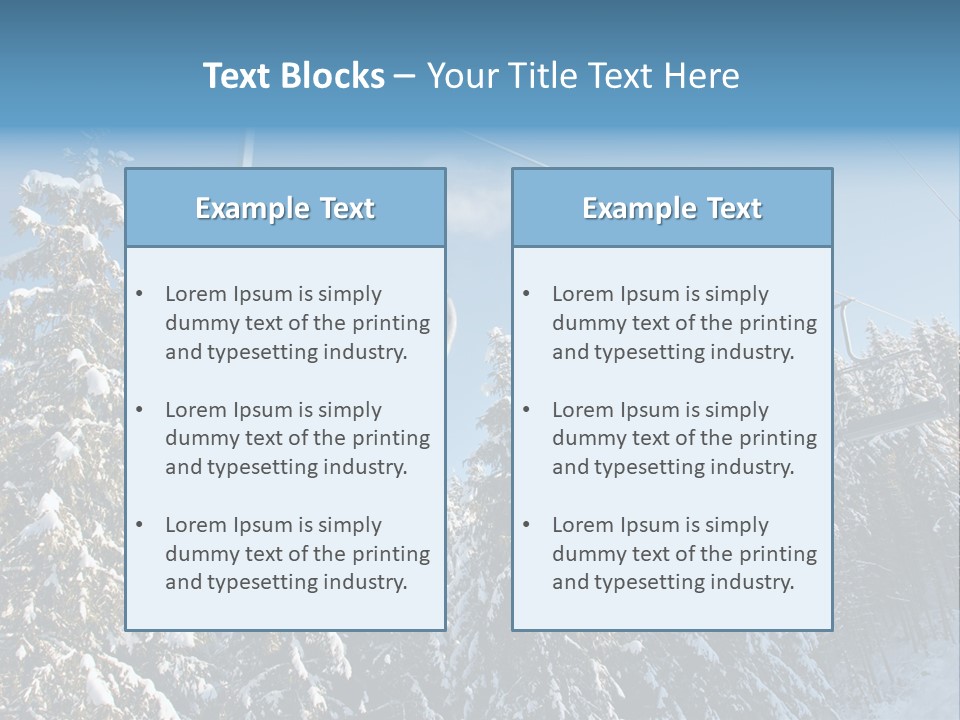 A Ski Lift With Trees In The Background PowerPoint Template