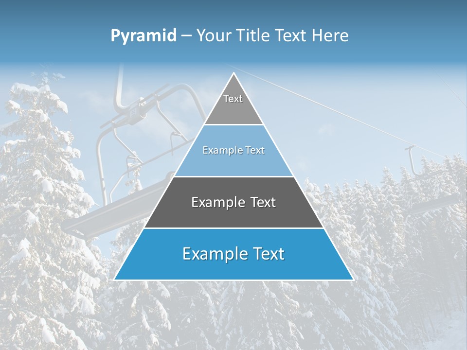 A Ski Lift With Trees In The Background PowerPoint Template