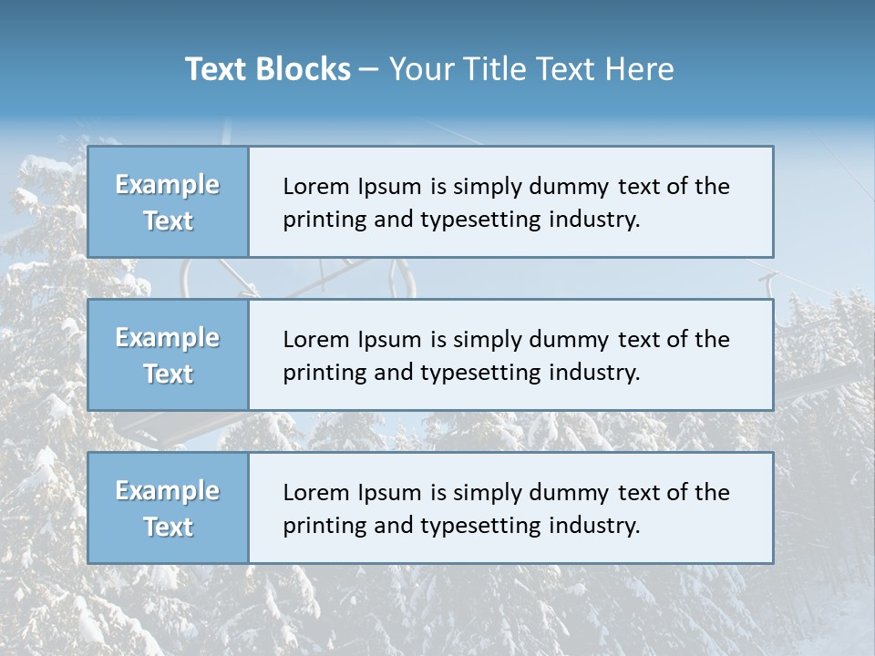 A Ski Lift With Trees In The Background PowerPoint Template