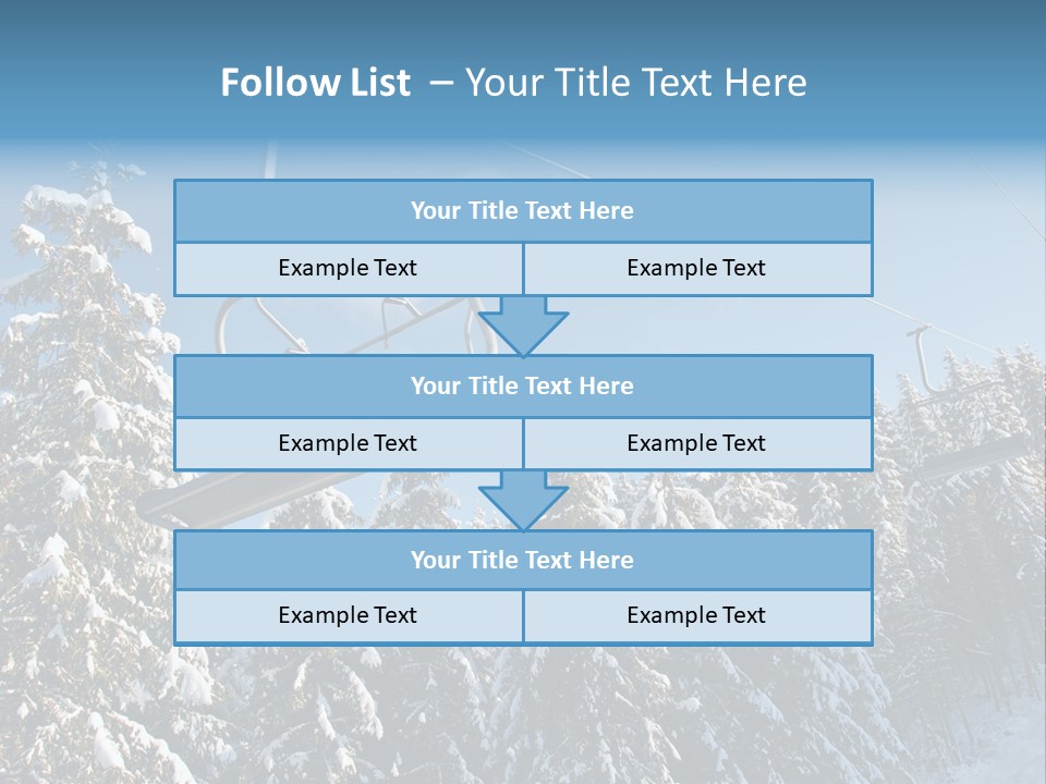 A Ski Lift With Trees In The Background PowerPoint Template