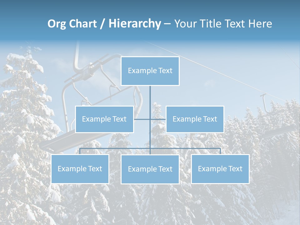 A Ski Lift With Trees In The Background PowerPoint Template