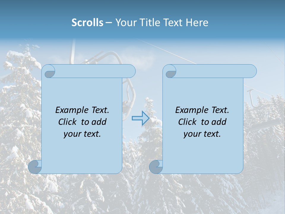 A Ski Lift With Trees In The Background PowerPoint Template