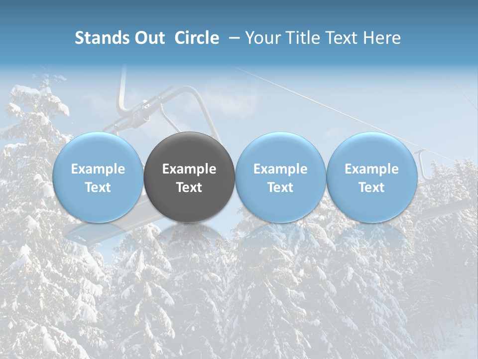A Ski Lift With Trees In The Background PowerPoint Template