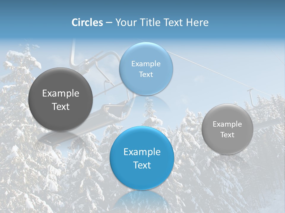 A Ski Lift With Trees In The Background PowerPoint Template