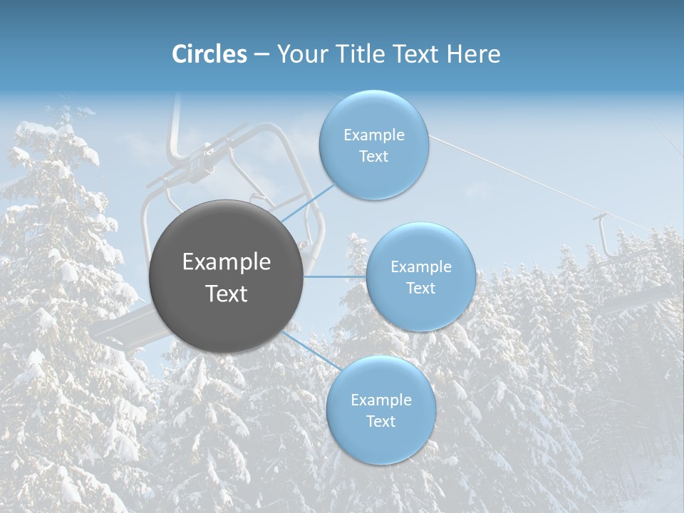 A Ski Lift With Trees In The Background PowerPoint Template