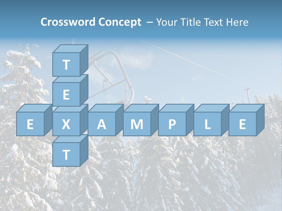 A Ski Lift With Trees In The Background PowerPoint Template