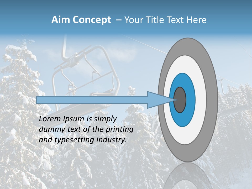 A Ski Lift With Trees In The Background PowerPoint Template