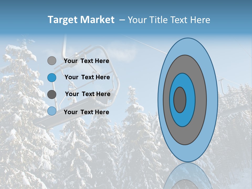 A Ski Lift With Trees In The Background PowerPoint Template