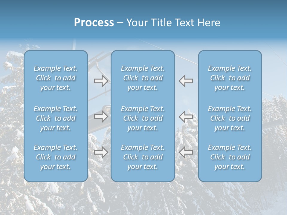 A Ski Lift With Trees In The Background PowerPoint Template