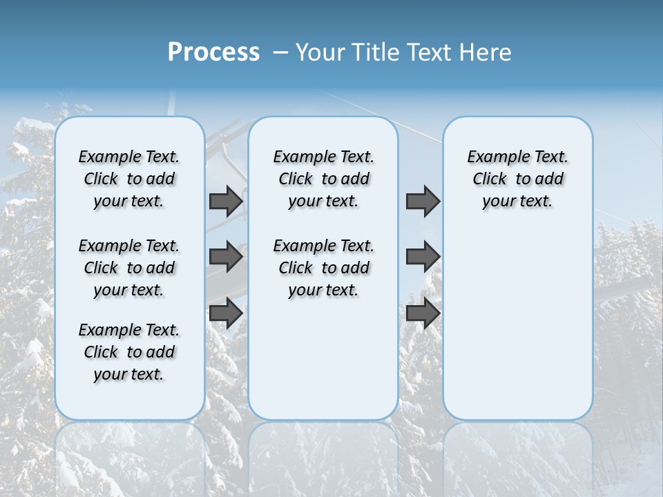 A Ski Lift With Trees In The Background PowerPoint Template