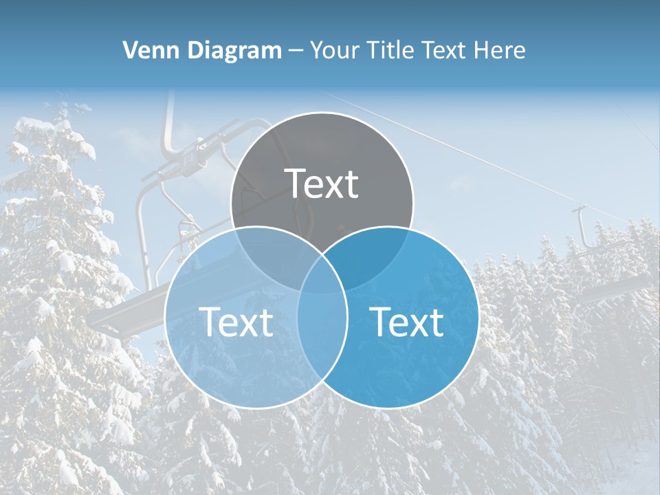 A Ski Lift With Trees In The Background PowerPoint Template