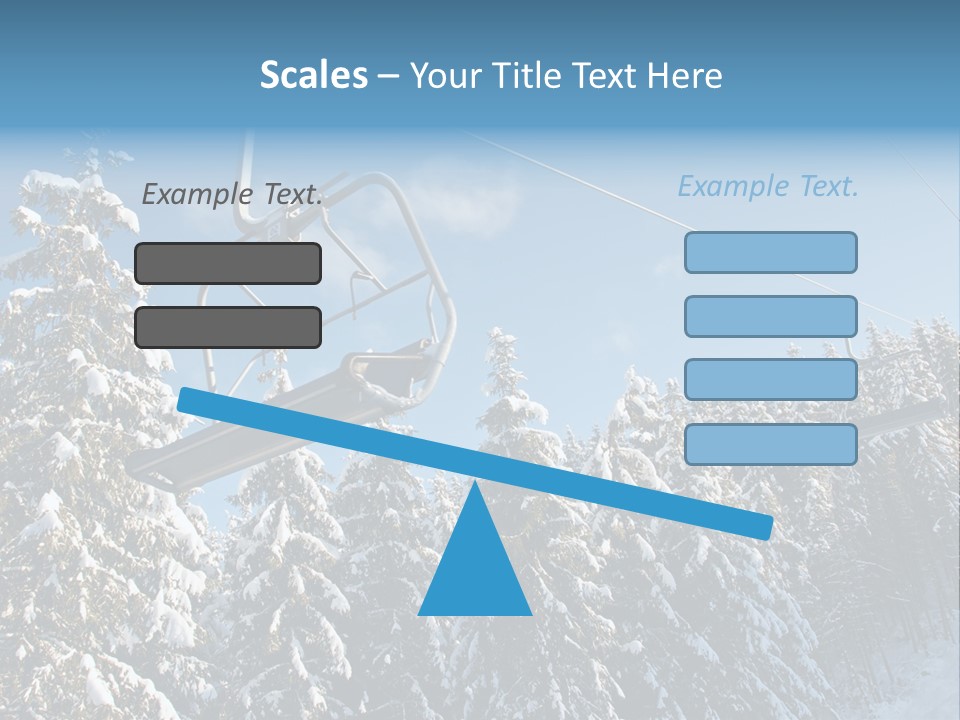 A Ski Lift With Trees In The Background PowerPoint Template