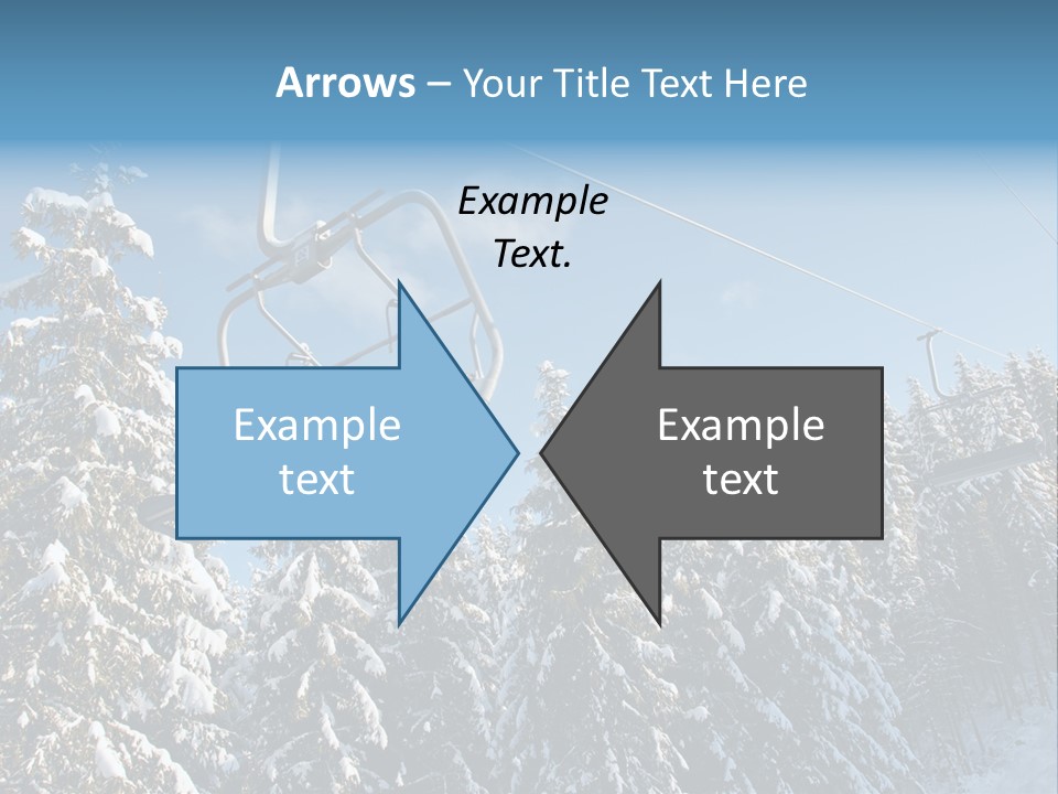 A Ski Lift With Trees In The Background PowerPoint Template