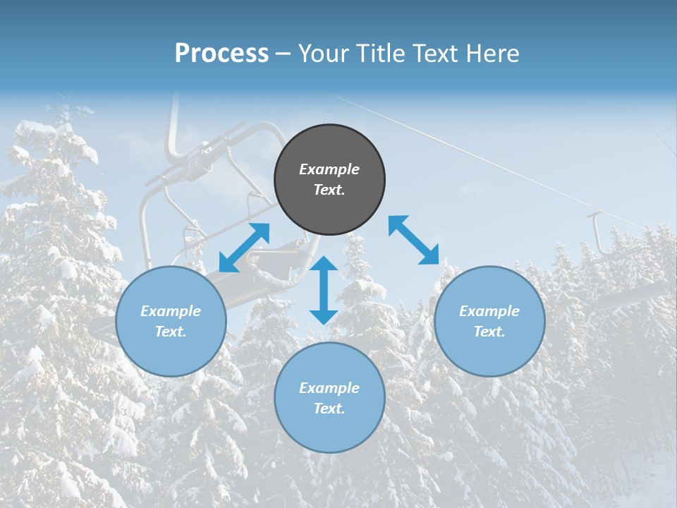 A Ski Lift With Trees In The Background PowerPoint Template