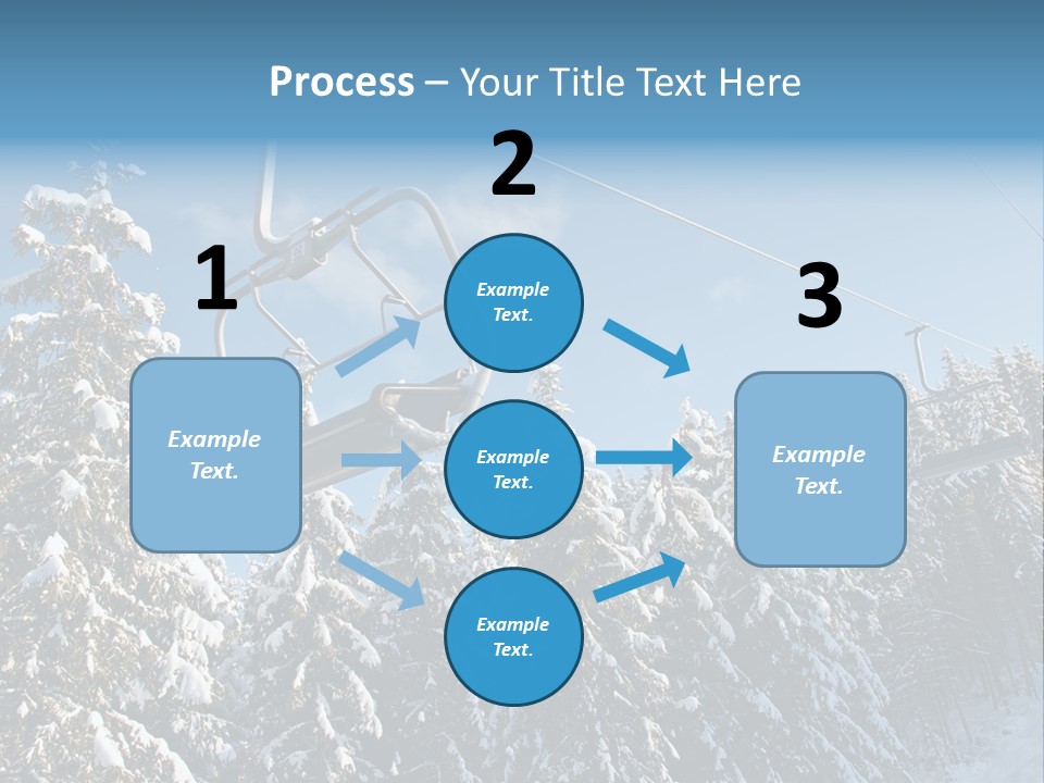 A Ski Lift With Trees In The Background PowerPoint Template