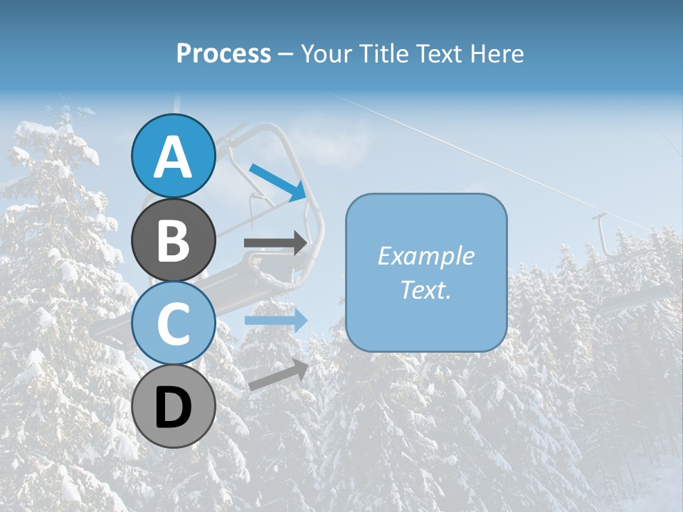 A Ski Lift With Trees In The Background PowerPoint Template