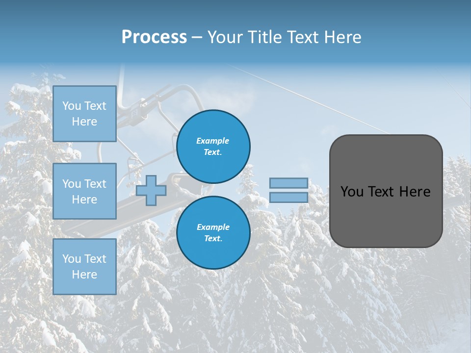 A Ski Lift With Trees In The Background PowerPoint Template