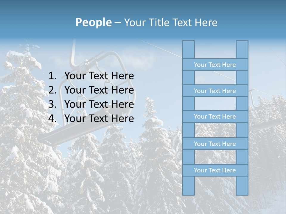 A Ski Lift With Trees In The Background PowerPoint Template