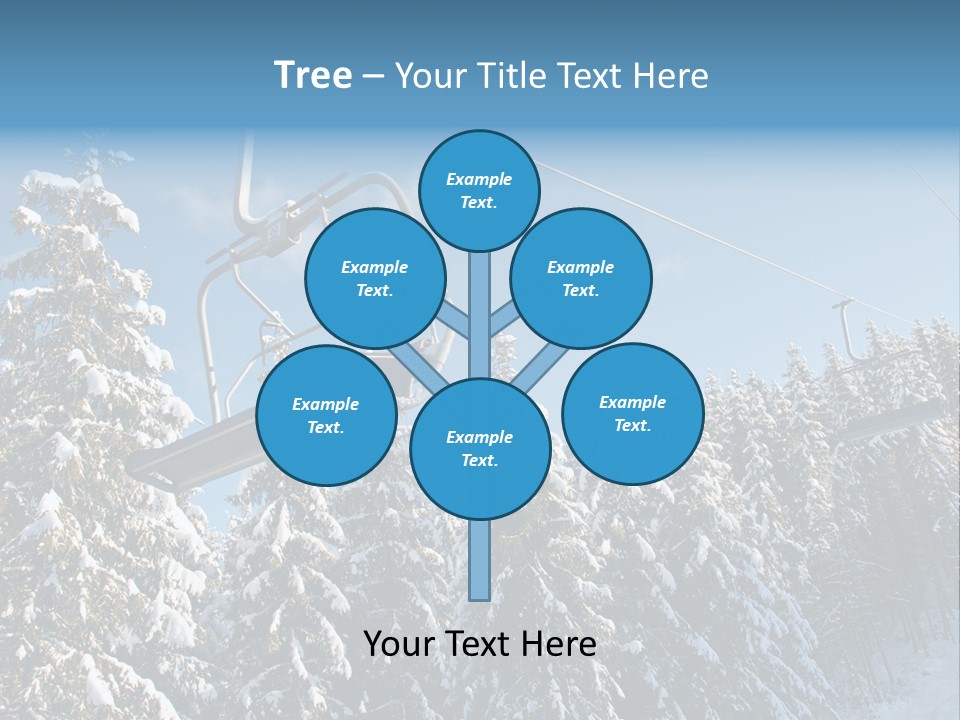 A Ski Lift With Trees In The Background PowerPoint Template