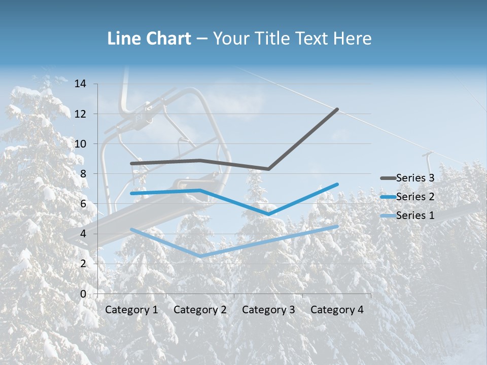 A Ski Lift With Trees In The Background PowerPoint Template