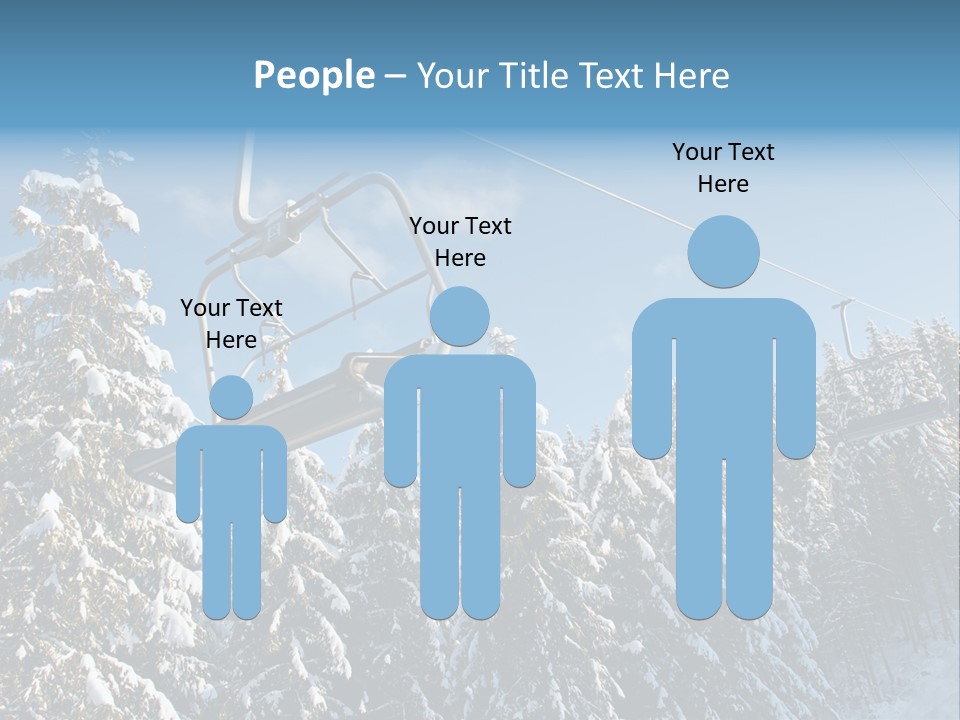 A Ski Lift With Trees In The Background PowerPoint Template