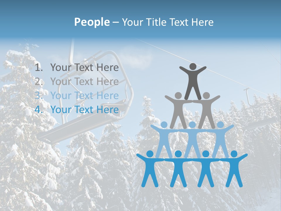 A Ski Lift With Trees In The Background PowerPoint Template