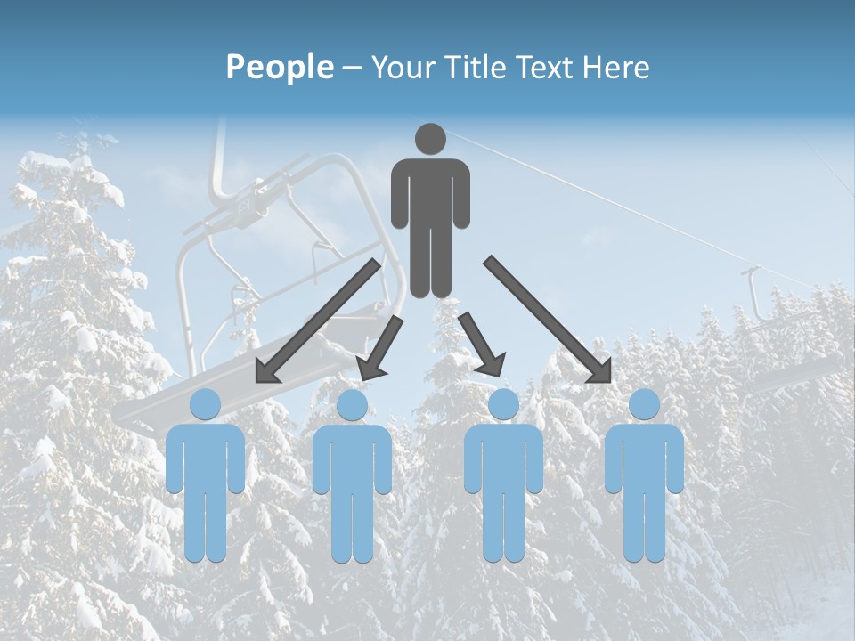 A Ski Lift With Trees In The Background PowerPoint Template
