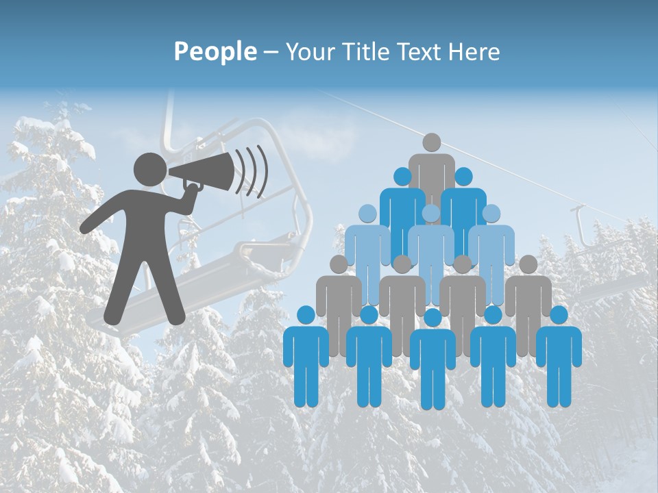 A Ski Lift With Trees In The Background PowerPoint Template