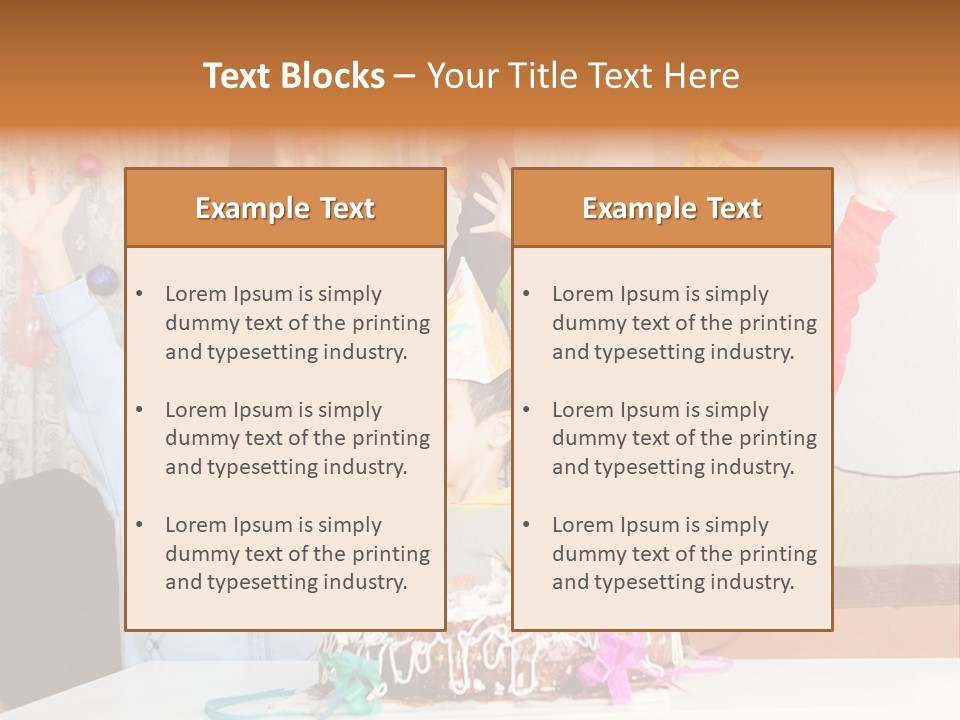 A Group Of Children Celebrating A Birthday With A Cake PowerPoint Template