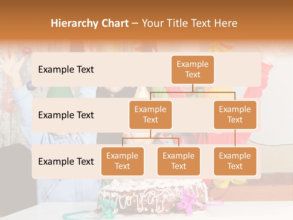 A Group Of Children Celebrating A Birthday With A Cake PowerPoint Template