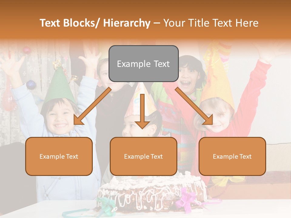 A Group Of Children Celebrating A Birthday With A Cake PowerPoint Template