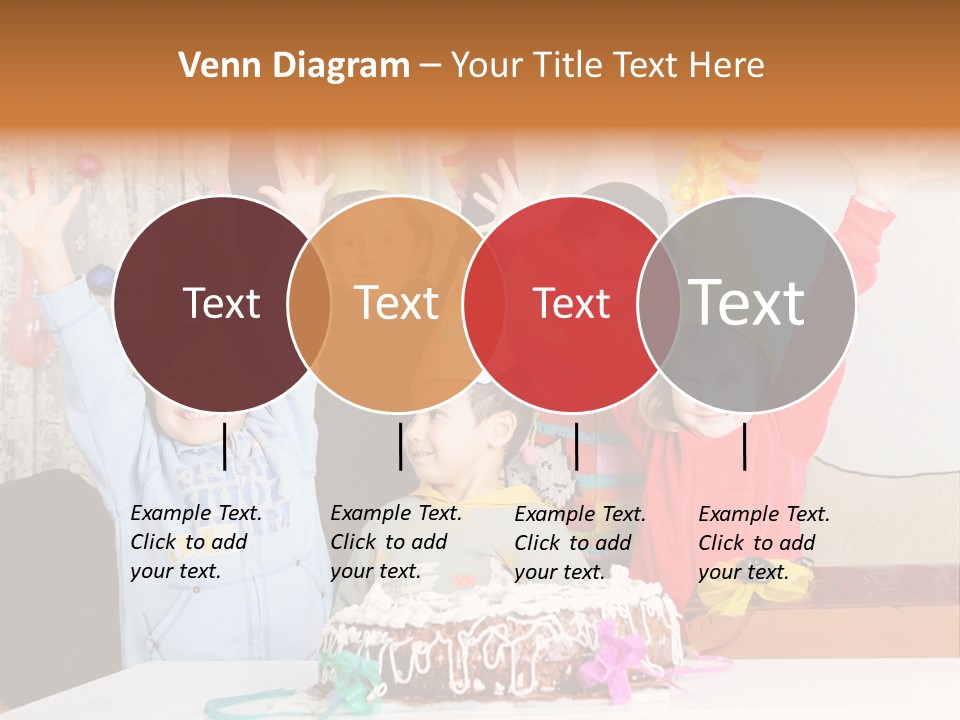 A Group Of Children Celebrating A Birthday With A Cake PowerPoint Template