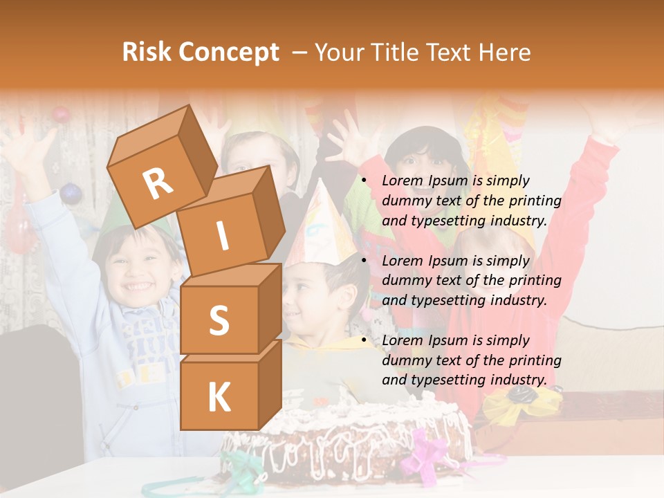 A Group Of Children Celebrating A Birthday With A Cake PowerPoint Template