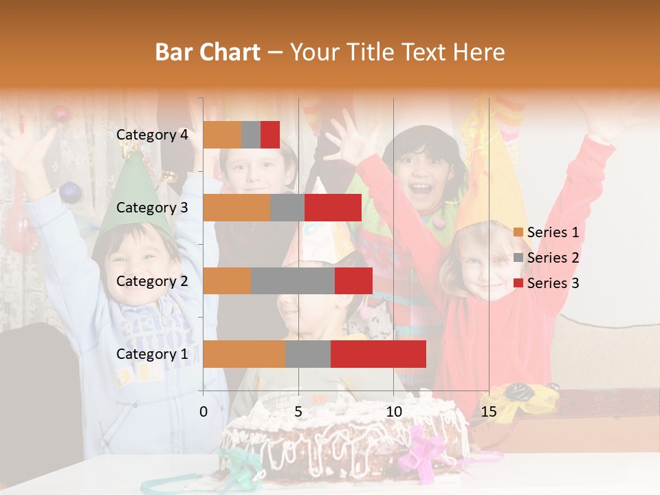 A Group Of Children Celebrating A Birthday With A Cake PowerPoint Template