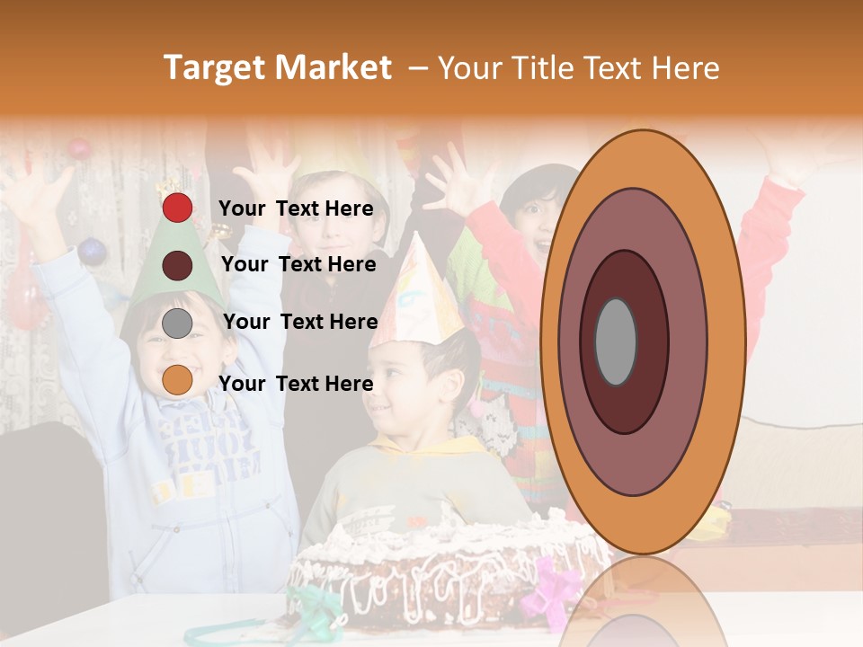 A Group Of Children Celebrating A Birthday With A Cake PowerPoint Template